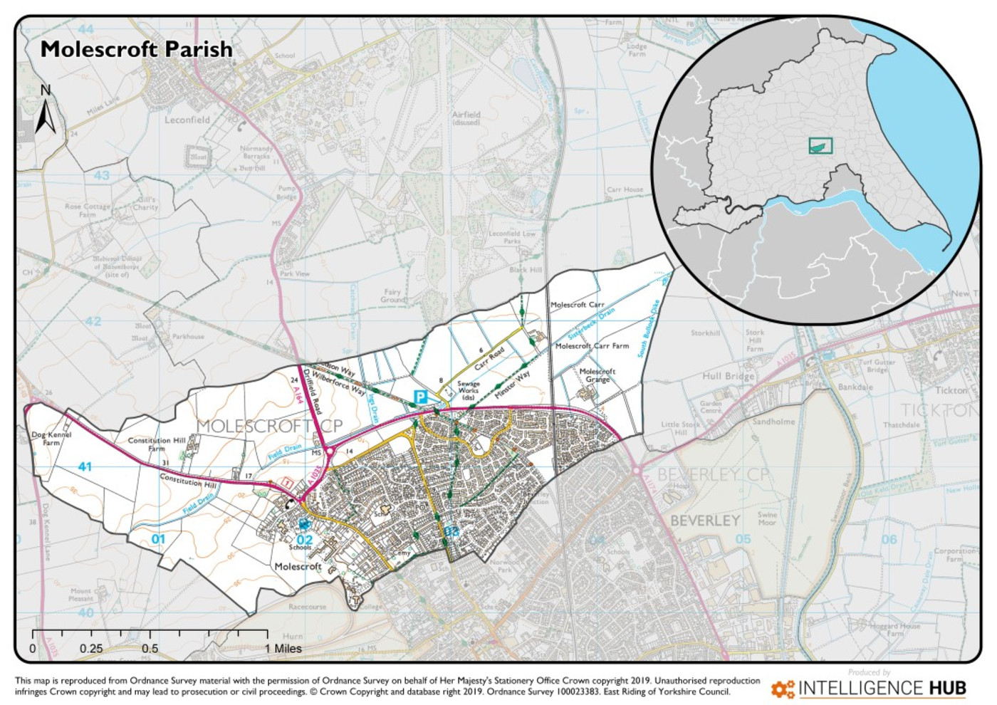 Molescroft Parish Council Area Map