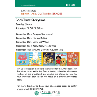 Book Trust Storytime, Beverley Library